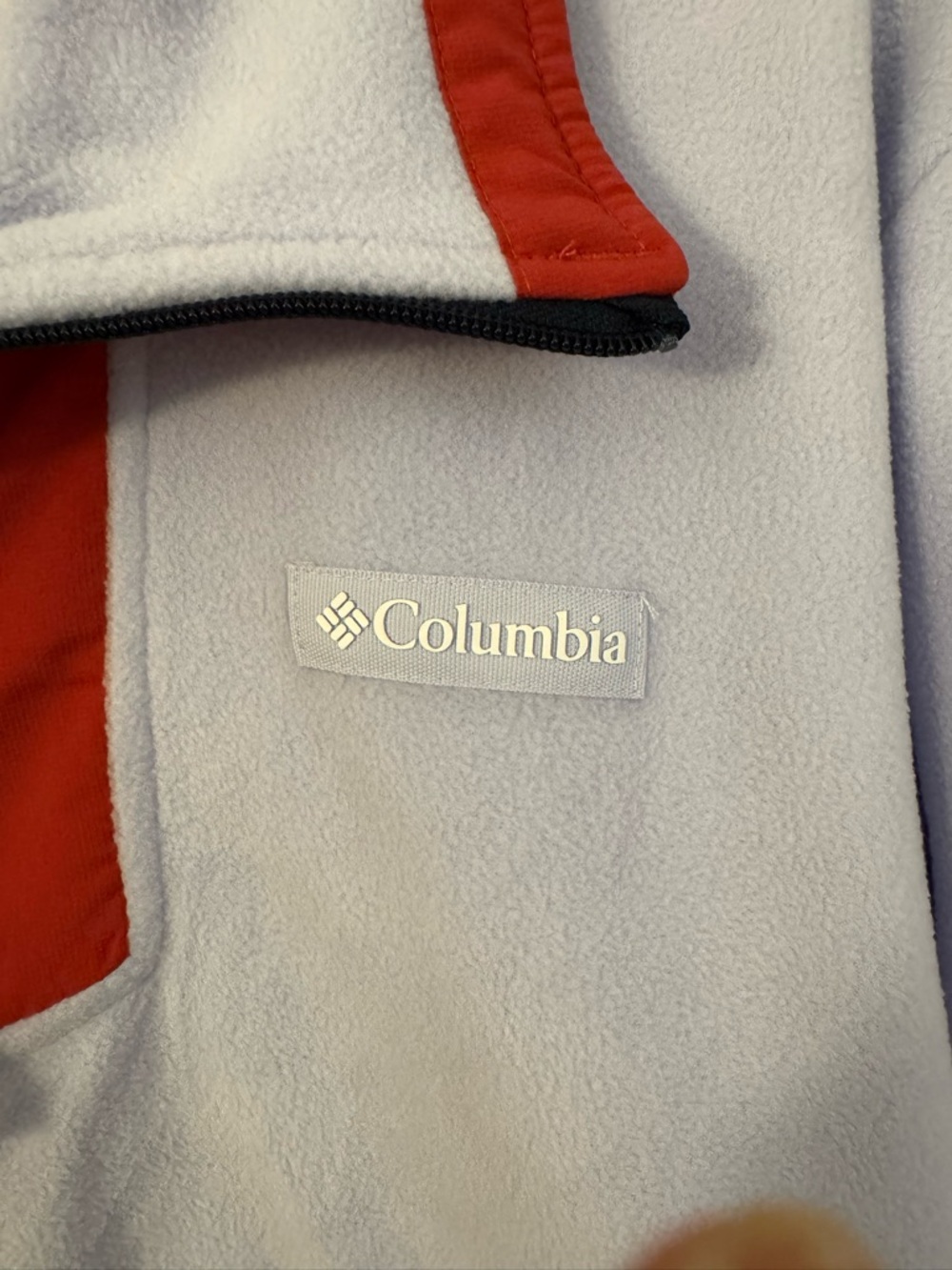 Columbia Light Lavender, Blue & Red Colorblock Fleece Jacket - Picture 5 of 8